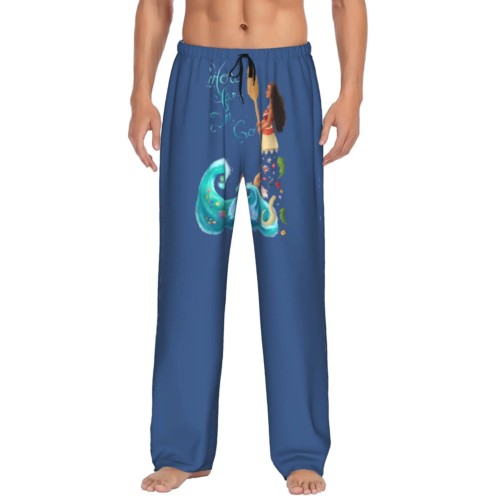 

Custom Men Moana Cartoon Pajama Pants Printed Sleep Sleepwear Bottoms with Pockets