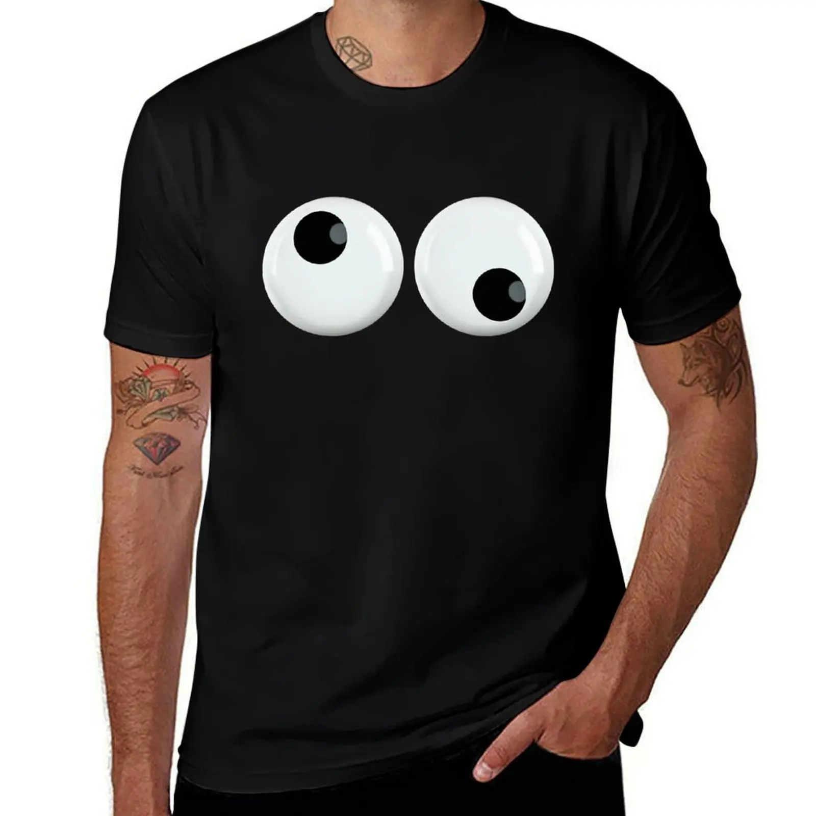 

Googly Eyes (jumbled version) T-Shirt quick drying boys animal print oversized graphic tee vintage oversized t shirt men
