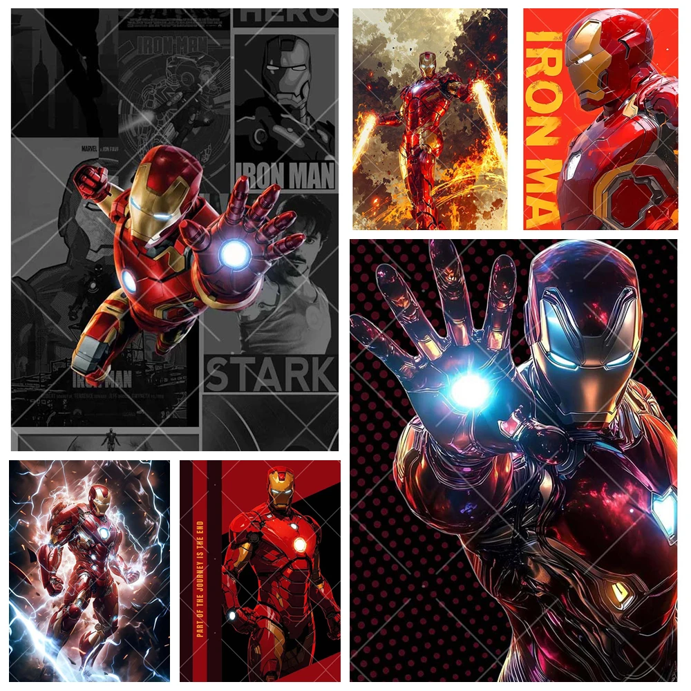 

Marvel Iron Man Photography Background Custom Superhero Avengers Red Iron Man Backdrop Boy Birthday Photo Studio Photo Props