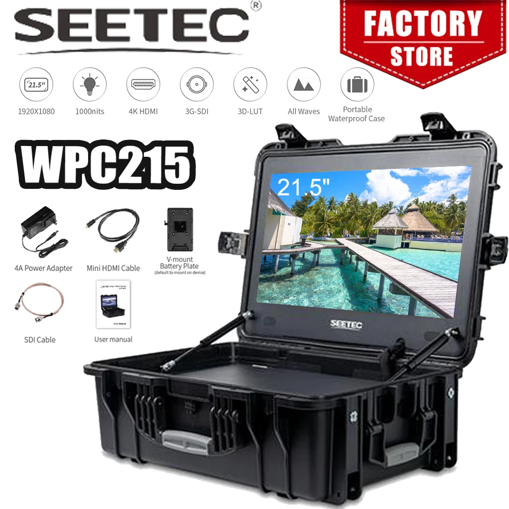 

SEETEC WPC215 21,5-дюймовый монитор режиссер Full HD 1920x1080, портативная ручная кладь, 1000 нит, яркая камера, профессиональная фотография