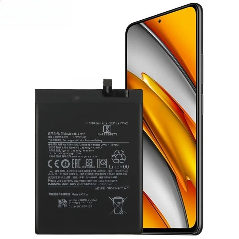 جديد بديل BM4Y لشاومي بوكو F3 ل Redmi K40 /K40pro M2012KI1AG M2012K11AC M2012K11C بطارية الهاتف المحمول 4520mAh + أدوات #5