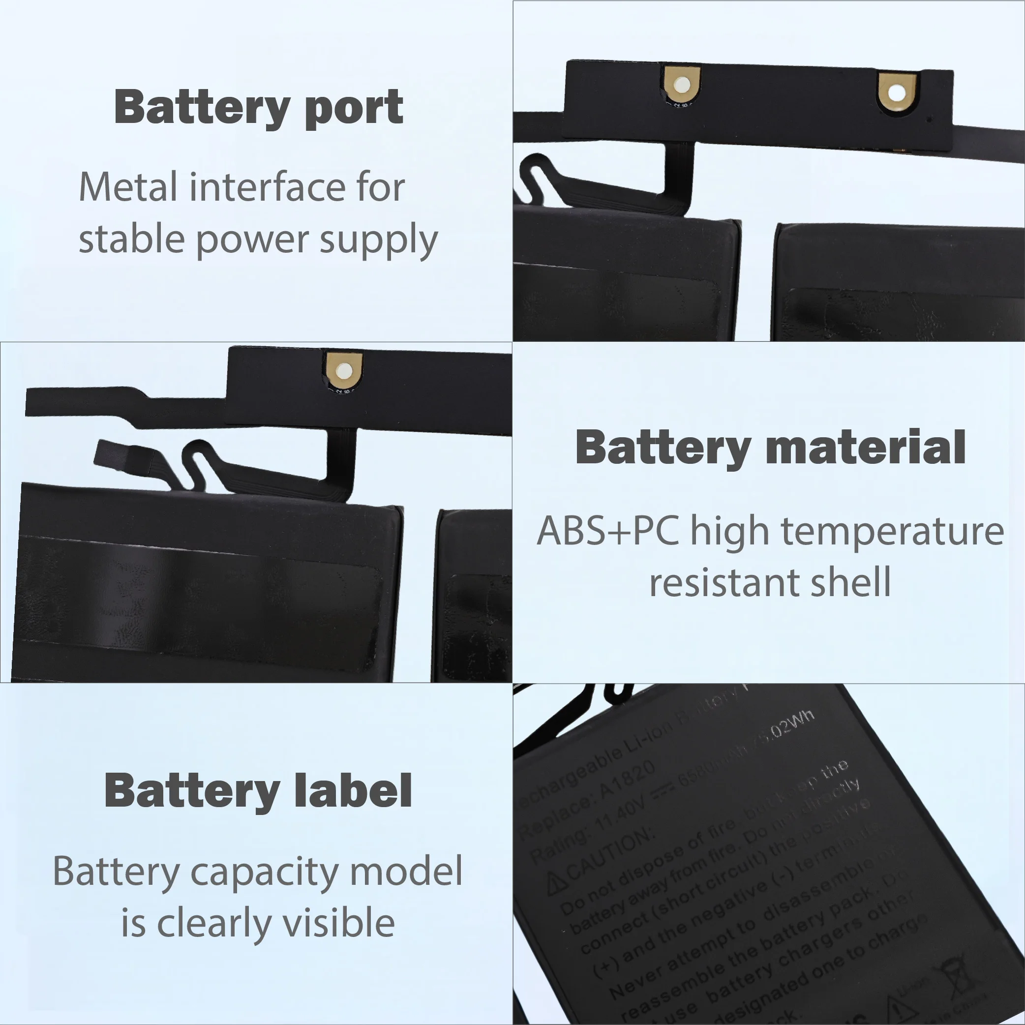 A1820 Replacement Laptop Battery for MacBook Pro 15