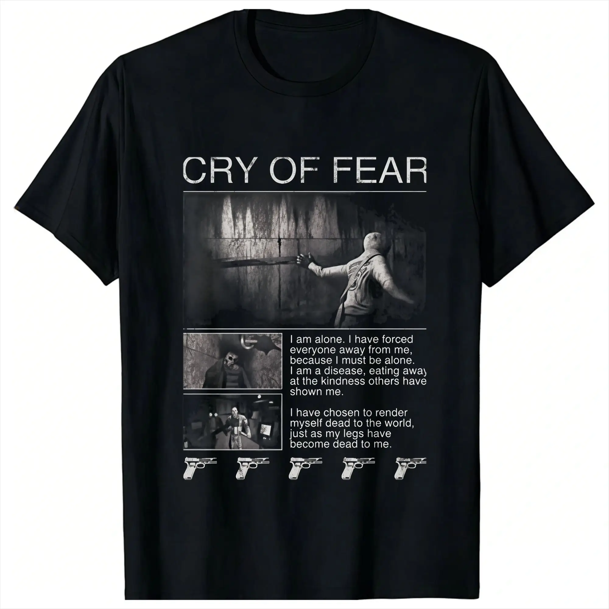Oversized T Shirt Cry Of Fear 100% Cotton T-Shirts  Trendy Cool Tee Shirt for Male Summer Y2K Fun Design Short Sleeve Clothing