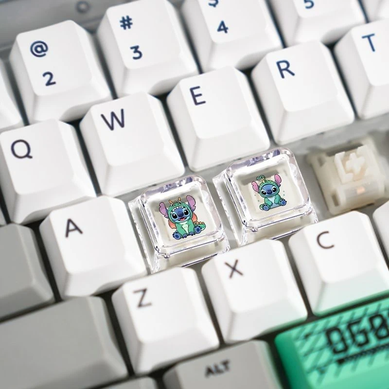 ฮอตลิโล&สติทช์ฝาครอบแป้นพิมพ์โปร่งใสการ์ตูนอะนิเมะรูปแบบเหมาะสำหรับคีย์บอร์ดแบบกลไกแกนข้ามฝาครอบแป้นพิมพ์สองชั้น