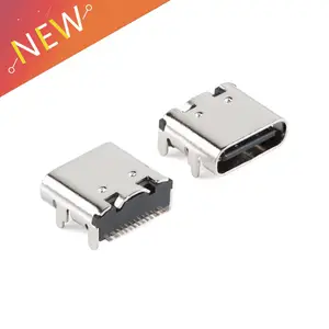 Bilashmart 5/Lot USB4105 GF A USB4105 USB Type C Receptacle USB2.0 SMT Type PCB Top Mount CONN RCP USB2.0 TYP C 16P SMD RA Con