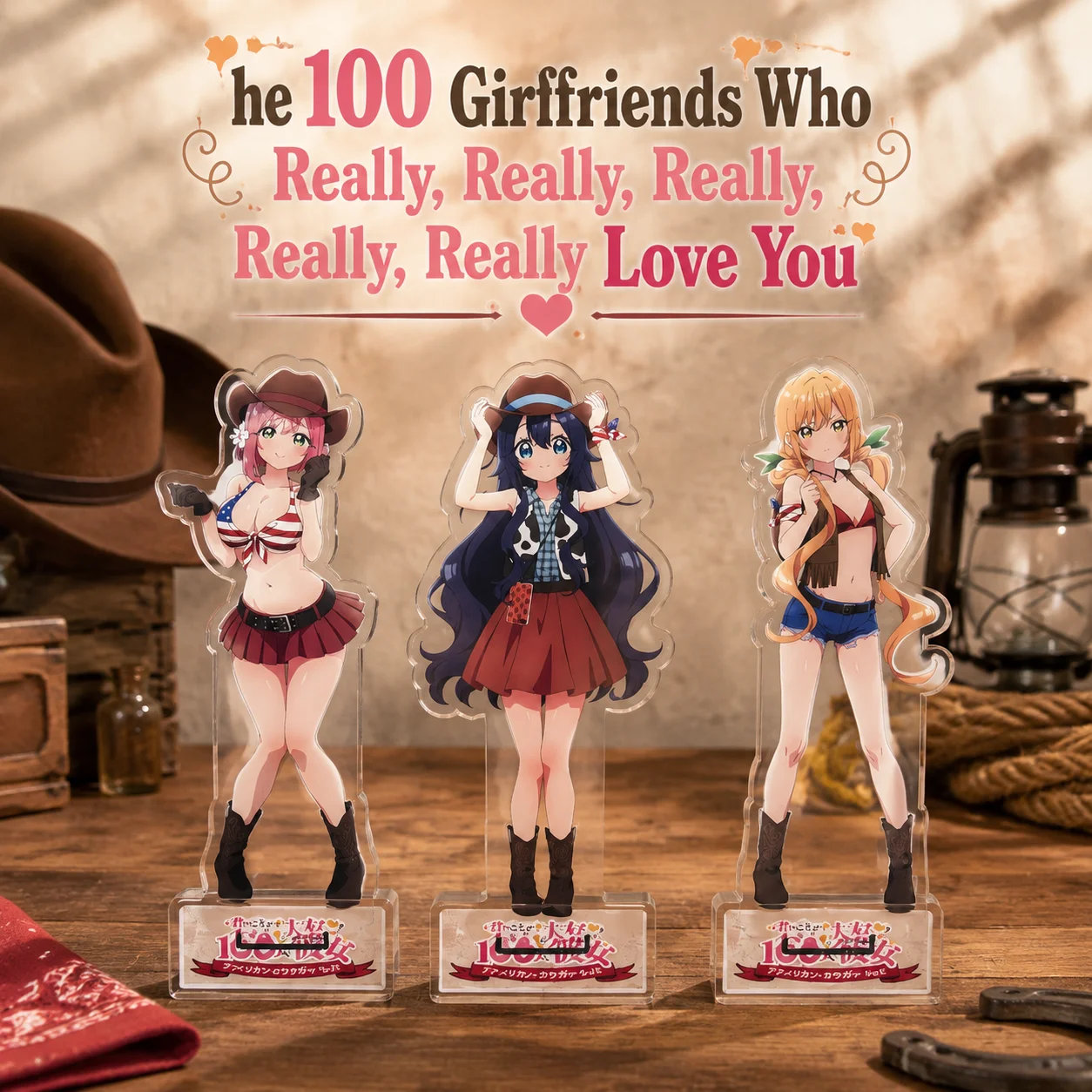 Anime The 100 Girlfriends Who Really, Really, Really, Really, Really Love You 15CM Acrylic Stand/Keychain Tabletop Decorations