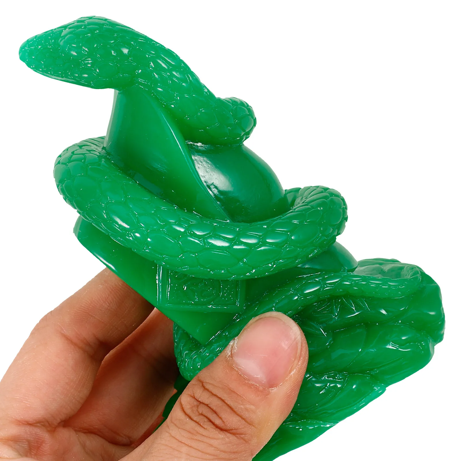 

Glass Snake Statue Unique Delicate Zodiac Model Indoor Decor Creative Ornament Glass Decor Elegant Snake Statue