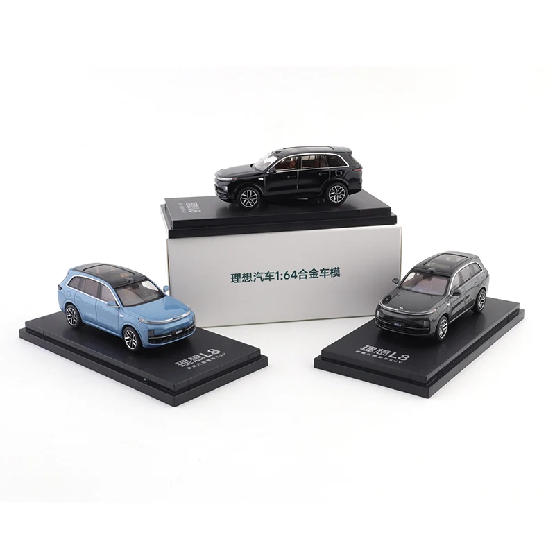 

Li Auto L8 Car Model 1:64 Original Factory New Energy Simulation Alloy Die-casting Model Kids Xmas Gift Toys for Boys