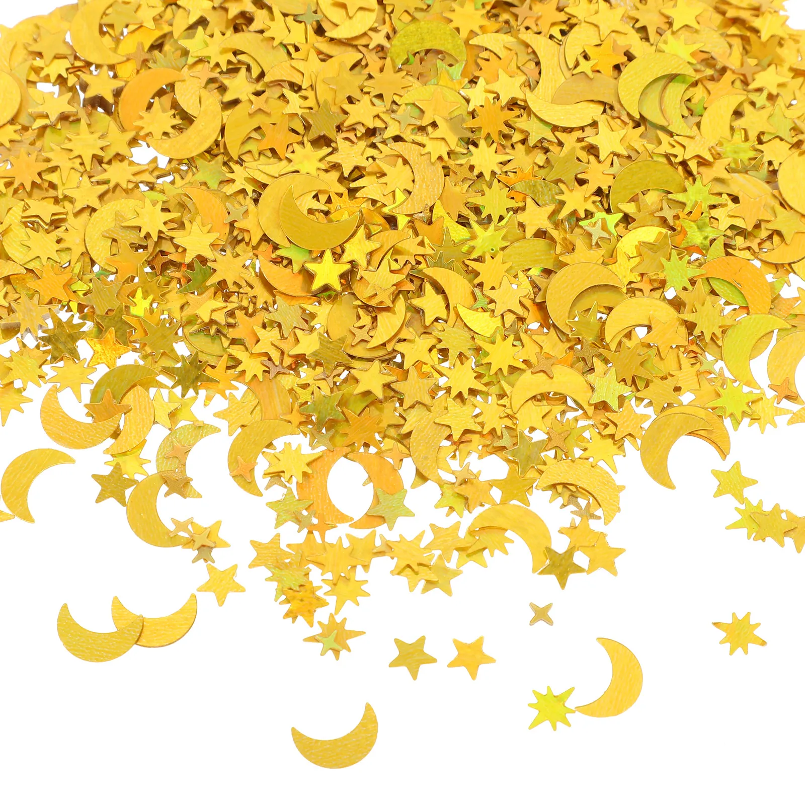 

Decorative Confetti for Table Party Star Moon Theme PET Material Scrapbook Notebook Art Project DIY Christmas Festival