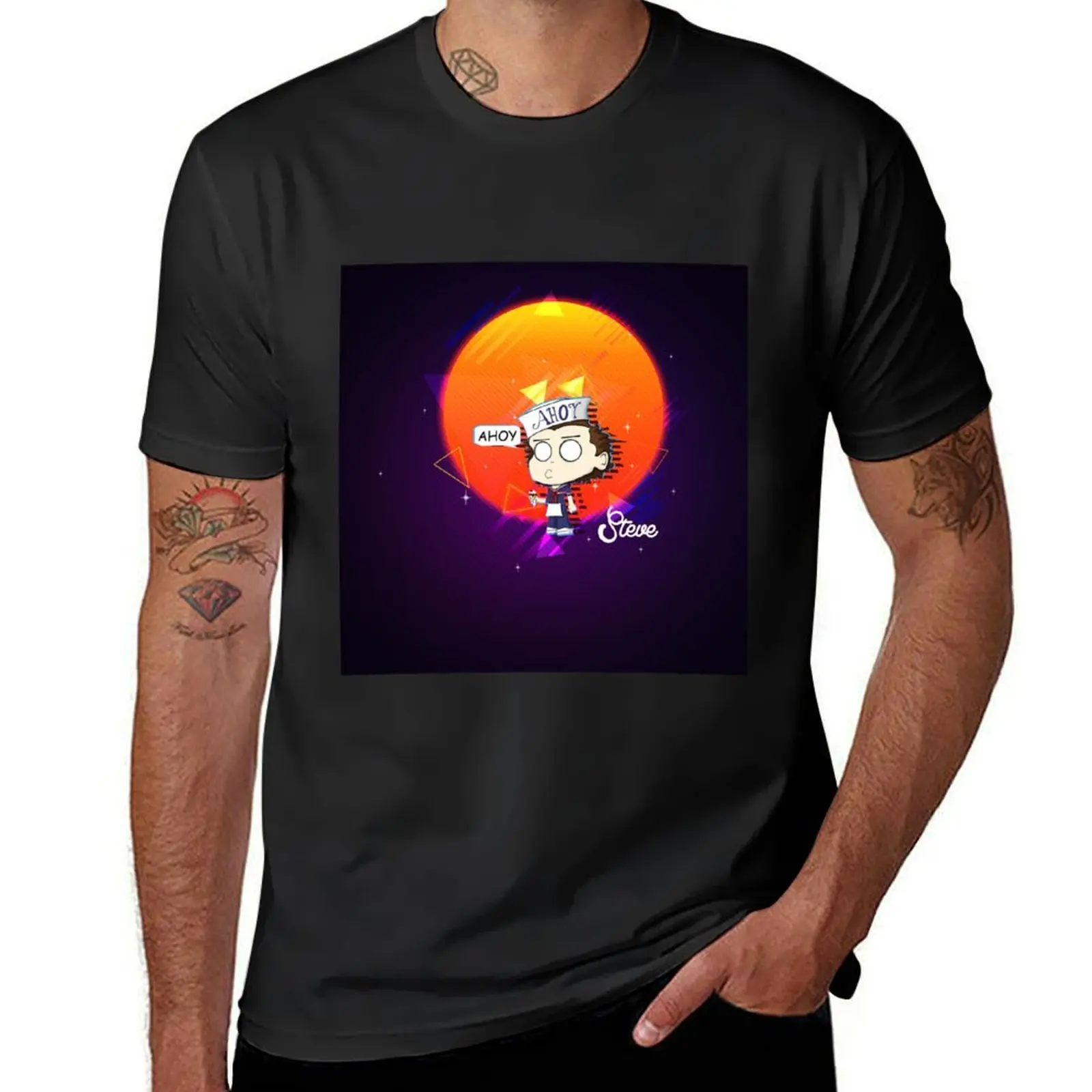

AHOY T-Shirt for a boy anime vintage boys whites mens t shirts casual stylish
