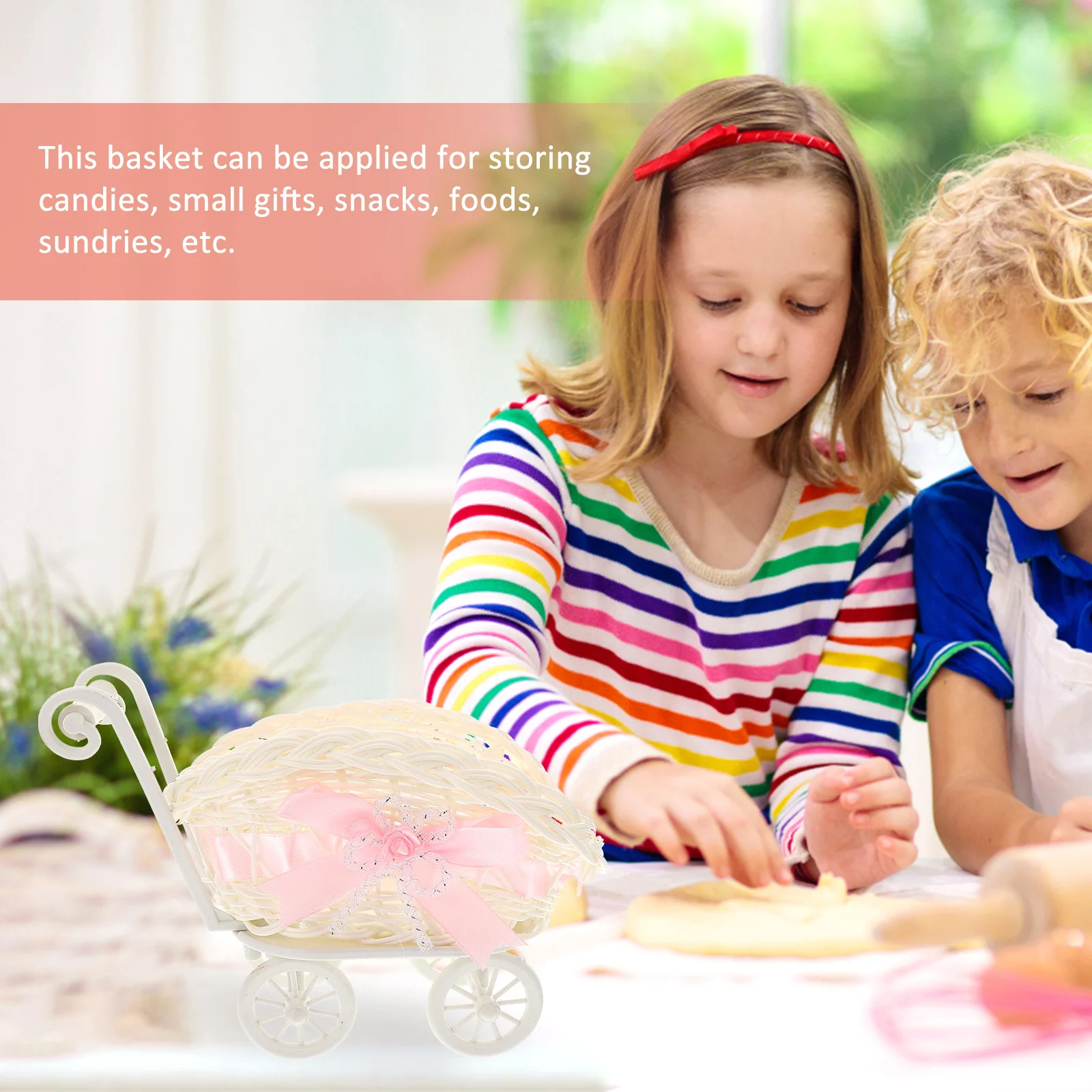 

Trolley Shape Woven Candy Basket Exquisite Baby Shower Decor Gift Candy Storage Party Favor Baby Shower Gift Basket