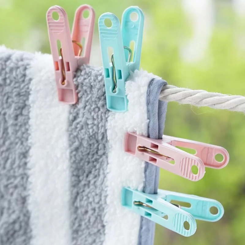 30PCS Quilt and towel clip Basket spring hanger Household plastic drying blanket clip  Anti slip clip for drying clothes