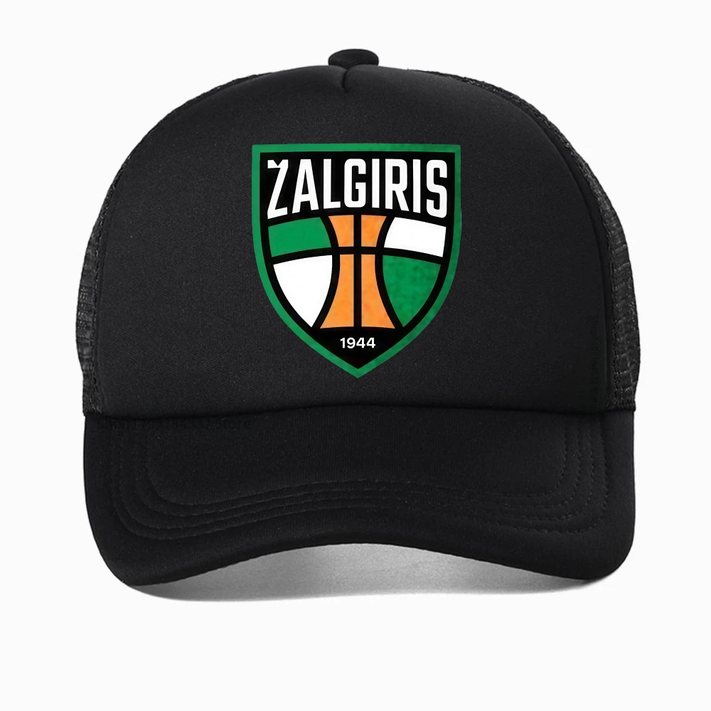 Gorra de béisbol con Logo de baloncesto de ZALGIRIS para hombre, gorras con estampado de equipo deportivo Vintage, gorras de camionero transpirables informales, gorras snapback de malla