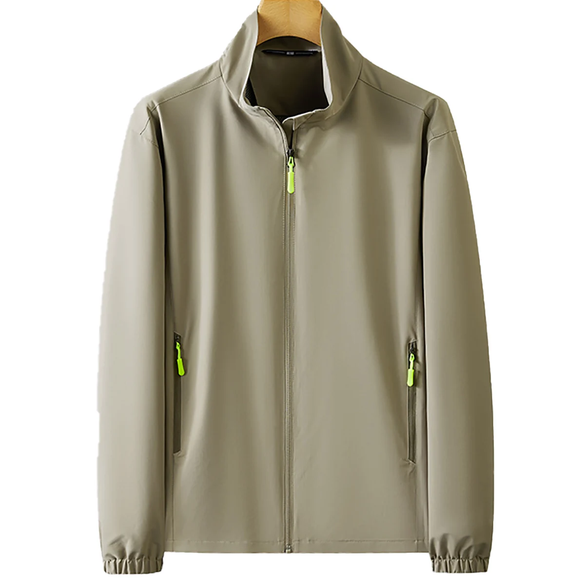 Men's Standing Collar Windbreaker Jacket Casual Zipper Jacket Blue Autumn Winter Youth Couple Outfit Team Outfit