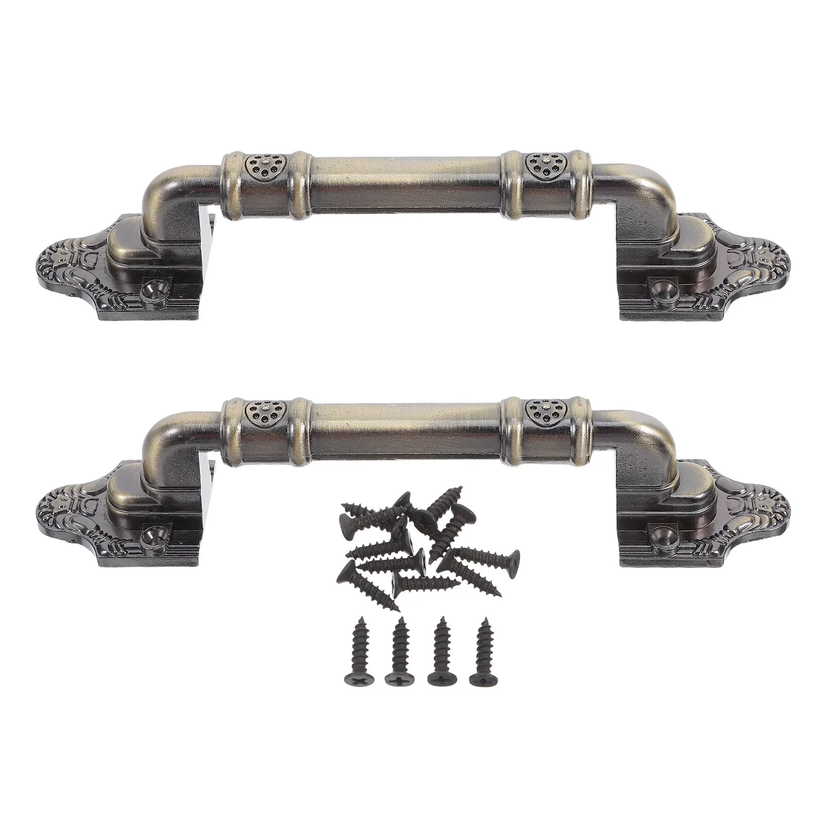 

2 шт. винтажные металлические ручки для раздвижных дверей, усиленные, для деревянных дверей, в стиле рустик, для внутреннего и наружного использования, декоративные