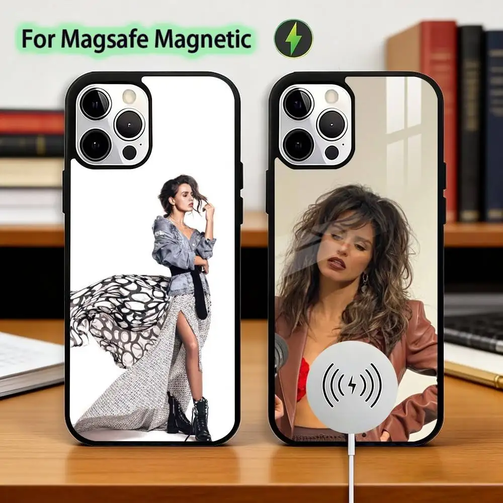 

Zivert Allure Singer Model Phone Case For iPhone17,16,15,14,13,12,11 Plus,Pro Magnetic For Magsafe Wireless Charging