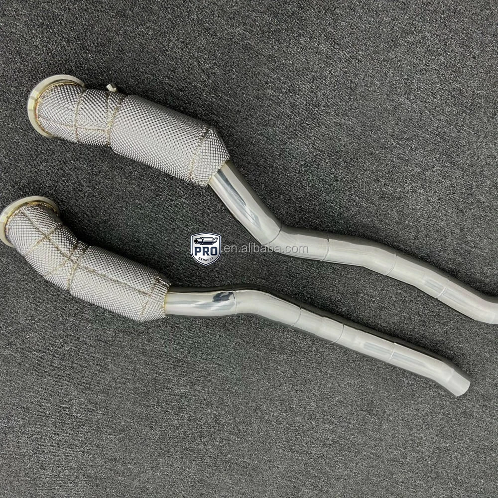 PRO Exhaust Downpipe in Stock for Ferrari 812 6.5L/F12 6.3L V12 2013-2020 Heat Shield Exhaust Pipe Free Flow Down Pipe Header