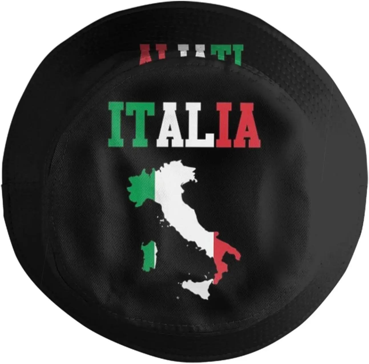 귀여운 이탈리아 국기 인쇄 양동이 모자 여름 여행 어부 모자 여성을위한 패커블 야외 이탈리아 모자 남성 청소년