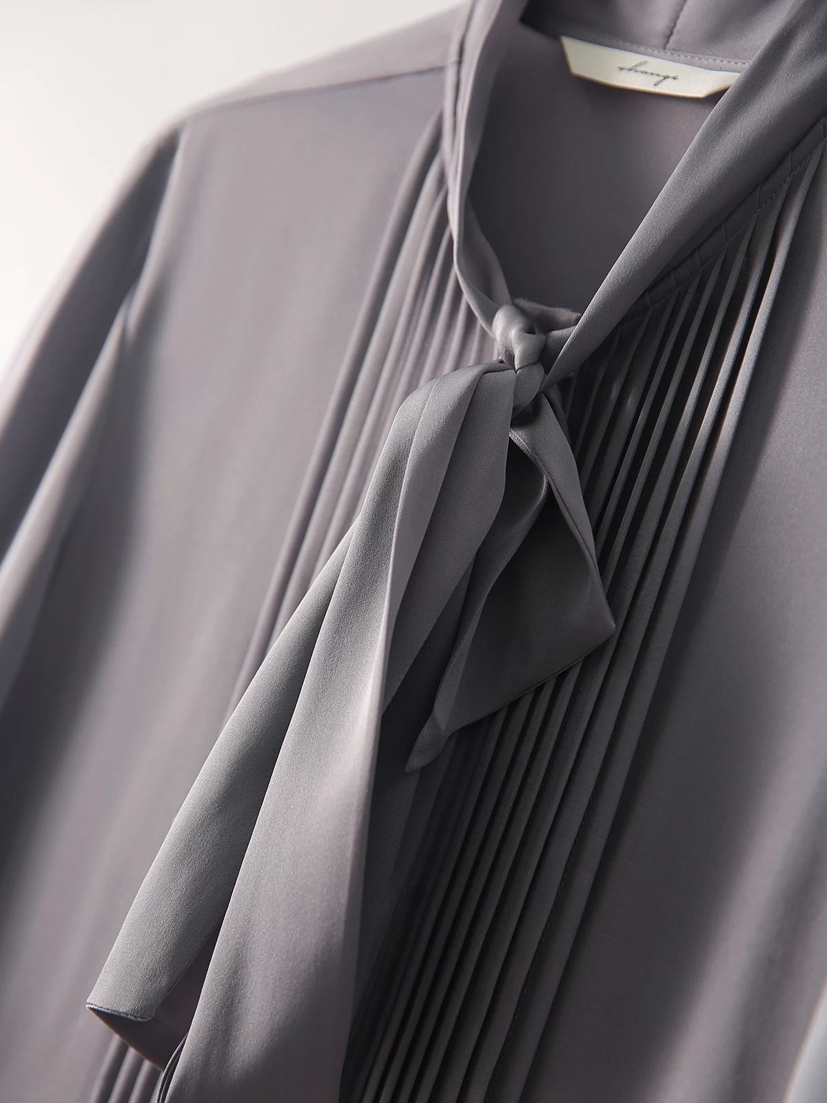 Romantico seta irt Stagione autunnale Pesante Crt Pieghettato Seta da donna Premium Faion Pendolarismo Sle Lungo Sve con bottoni