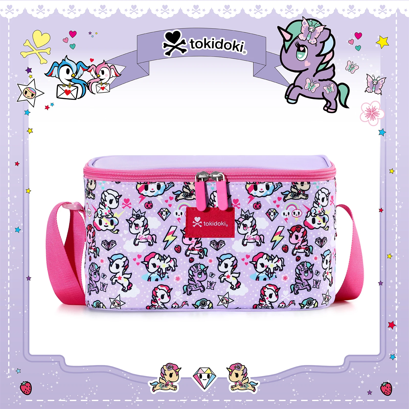 

Tokidoki Unicorno Изолированная сумка для обеда для женщин и мужчин, большая многоразовая коробка для завтрака, герметичные портативные сумки через плечо для работы, пикника