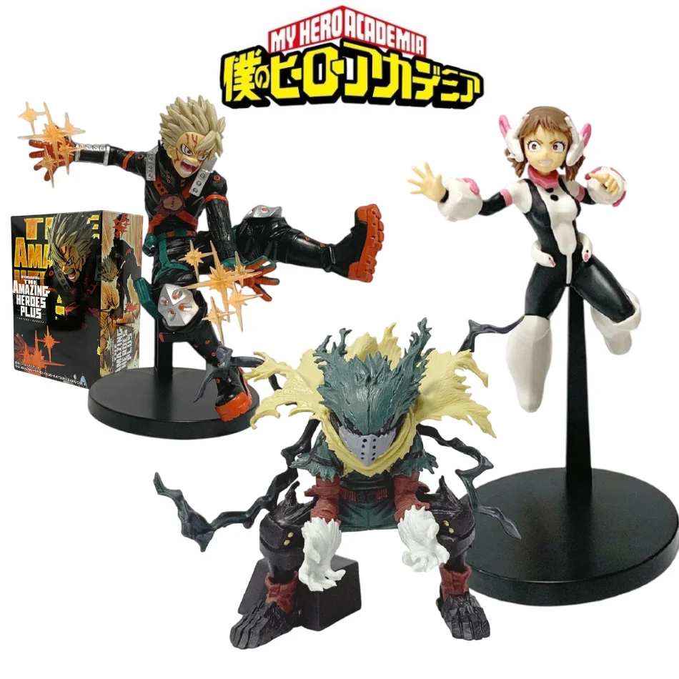 18-22cm Boku no Hero Academia figuras de Anime Bakugou Katsuki OCHACO URARAKA figuras de acción colección de PVC juguetes decoración de escritorio regalo