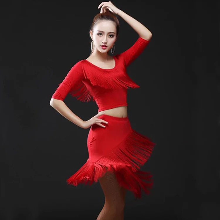 1 sztuk/partia kobiety Latin Dance podstawowe Top Girl Dancewear Sexy Latin Ballroom Samba Tango Flamengo taniec top