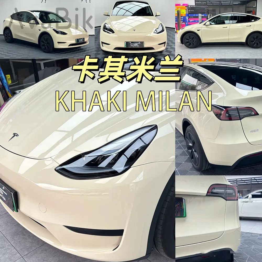 

PET-Glossy Khachi Milan Car Wraps Vinyl Film Car Interior Sticker Auto Motorcycles Body Protection Accessorie film Low viscosity