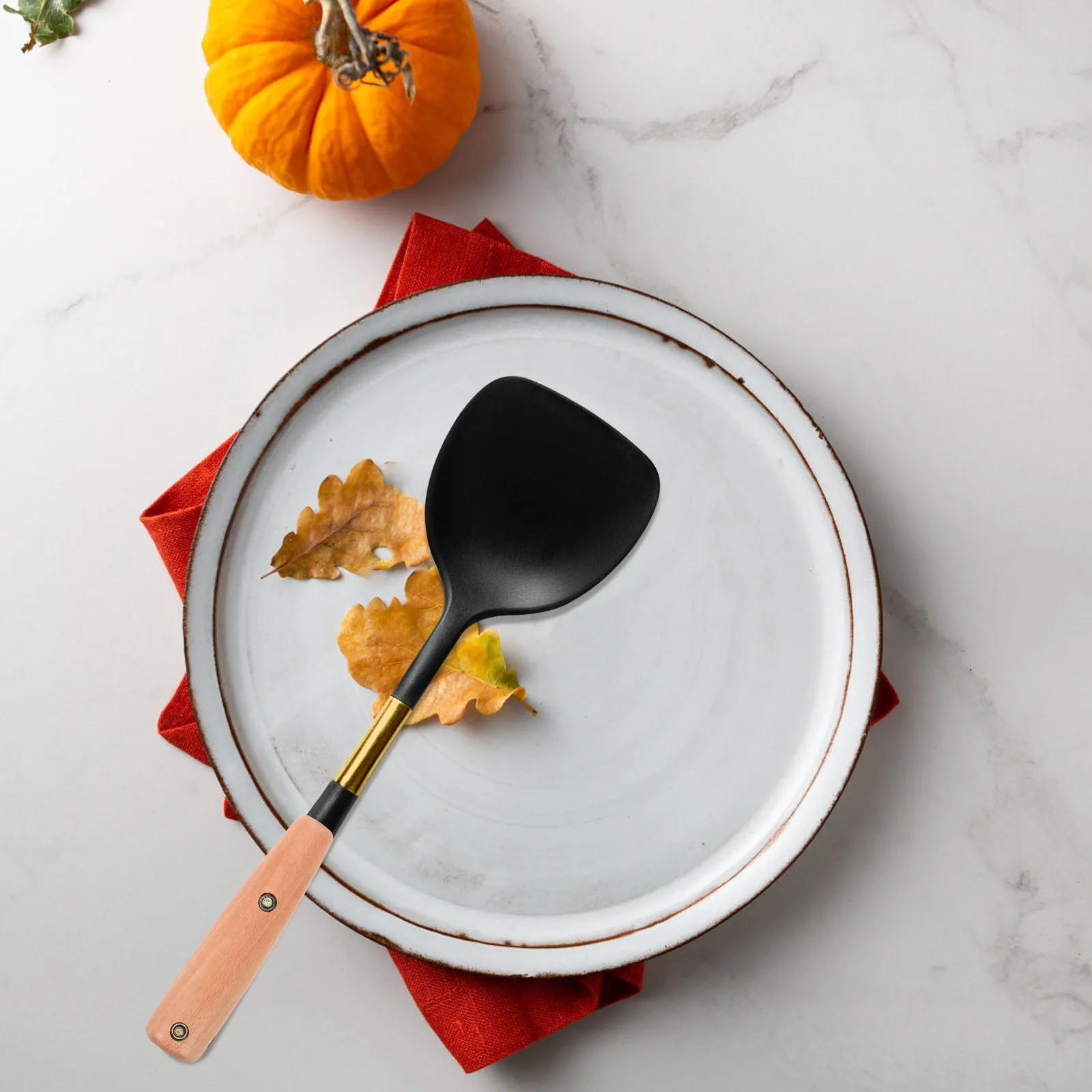 

Replacement Wooden Spatula Handle Anti Scald Heat Insulation Safe Comfortable Grip Kitchen Tool Wooden Spatula Handle