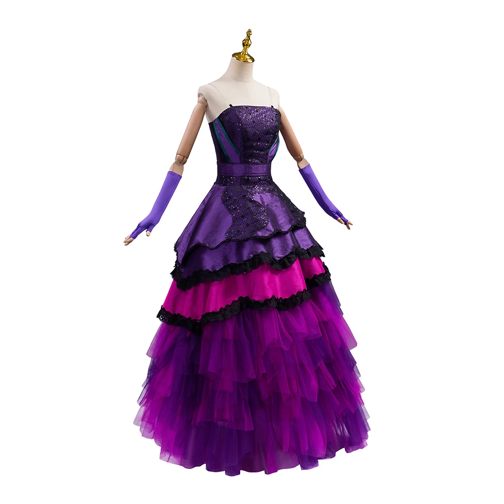 mal purple dress Disney Descendants Girls Purple Tulle Mal Dragon Dress & Wings Large