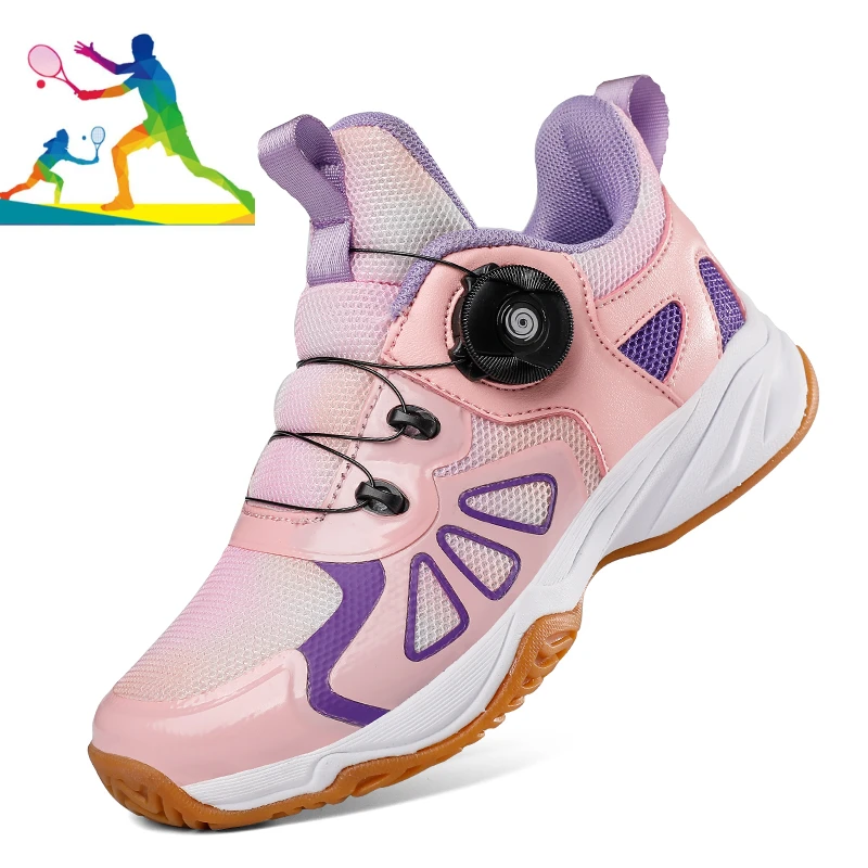 

New professional children's tennis shoes non-slip badminton shoes small and medium children light training table tennis shoes