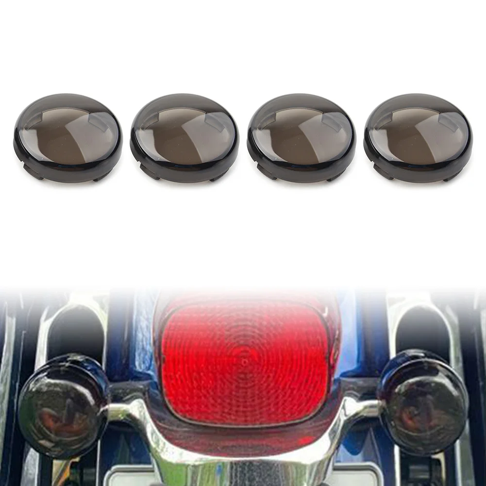 4pcs Motorbike Turn Signal Lens Smoke Light Cover Guard For Harley-Davidson Touring Softail Dyna Sportster