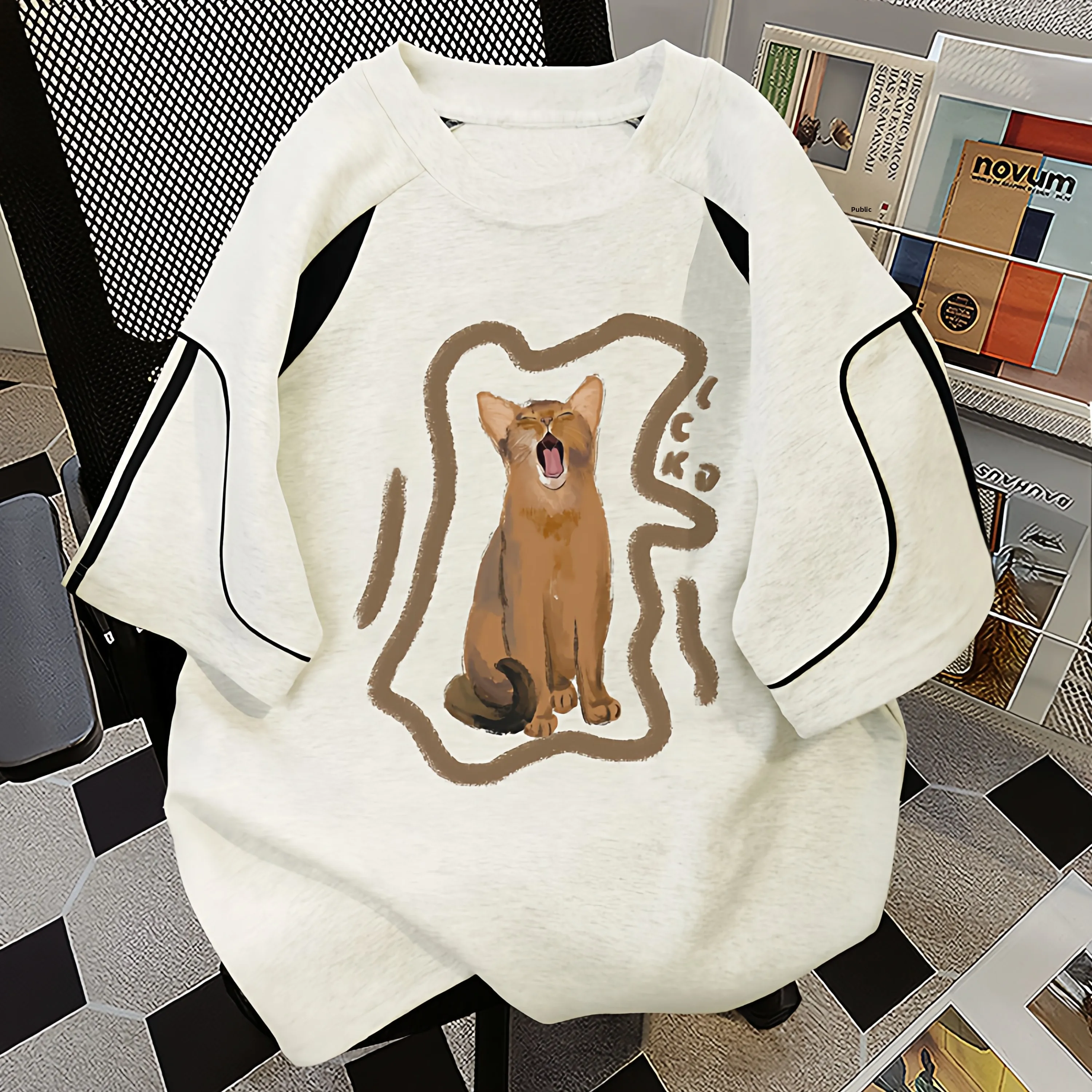 

Футболка унисекс большого размера с принтом и вставками, с коротким рукавом, летняя, с круглым вырезом, из хлопка, не скатывается, для пар