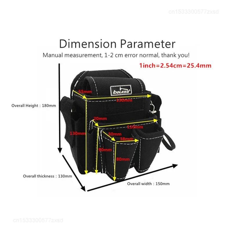 Small Tool Waist Bag, Special Waist Bag, Thickened Waterproof Tool Bag Pocket Pouch Bag, Multi-functional Electrician Tool Bag