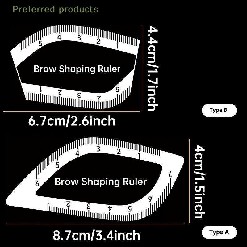 1PC Brow Mapping Ruler Eyebrow Shaping Ruler 1 Minute Fast Drawing Design Brow Easy Tool Microblading Permanent Makeup Stencils
