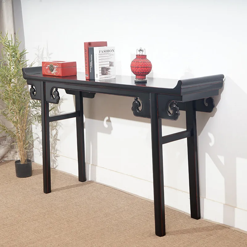 Retro entrance table Chinese living room solid wood entrance cabinet antique table Buddhist table household upturned case desk