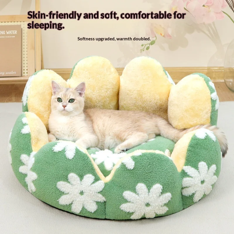 Cama sofá cálida de invierno para perros y gatos, lavable segura - imagen 2