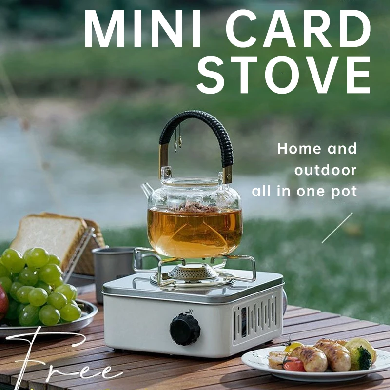 

Portable Mini Gas Stove Barbecue Camping Box Stove Stainless Steel Cooking Burner Picnic Cookware Travel Supplies