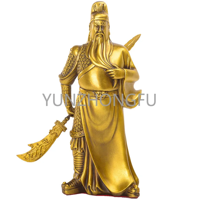 

Pure copper Guan Gong ornaments, statues of the gods of martial arts, gods of wealth, Buddha statues, Guan Erye, bronze statues