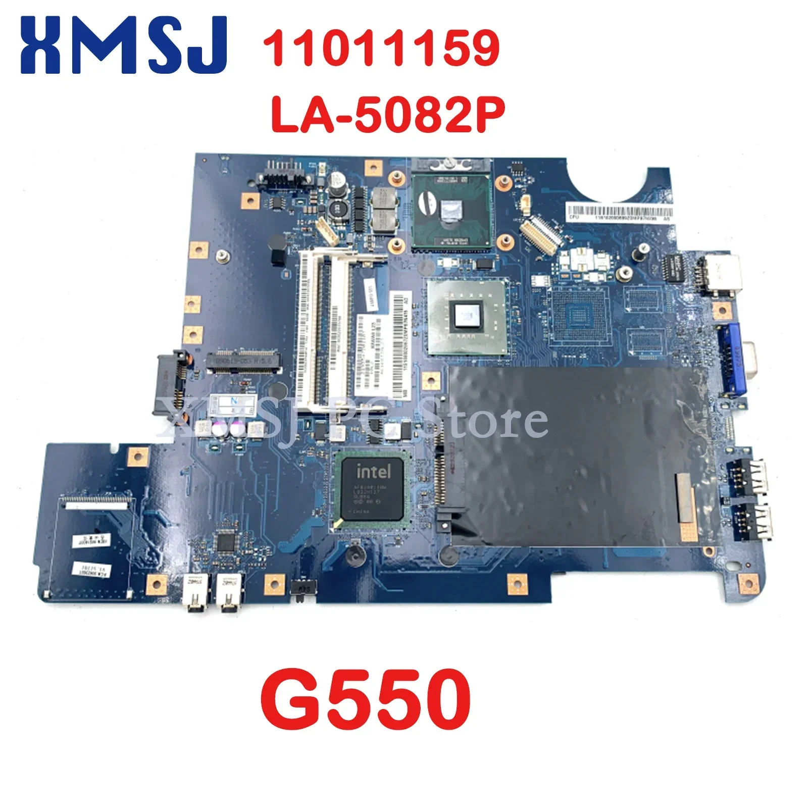 

XMSJ For Lenovo G550 Laptop Motherboard KIWA7 LA-5082P 11011159 GM45 DDR3 Free CPU MAIN BOARD Full Test