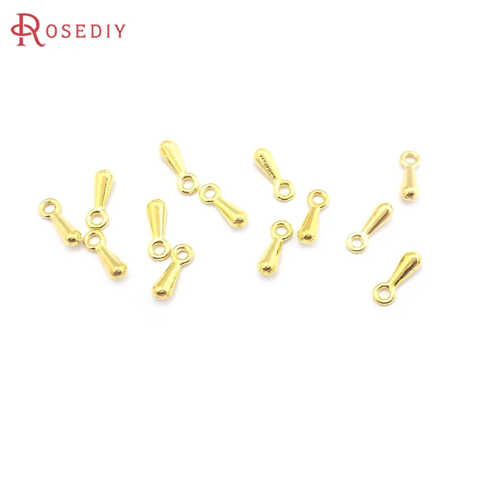 Gold Color Zinc Alloy Small Drops End Beads End Charms Diy Jewelry Making Supplies Necklace Earrings Accessories for Women