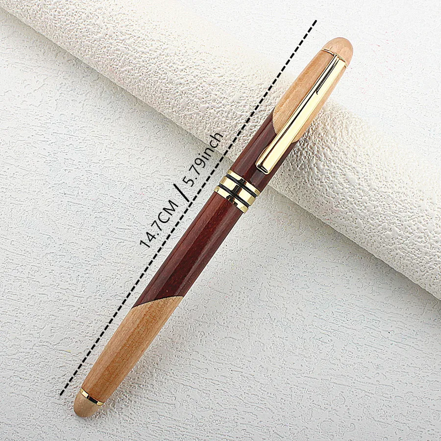 Luxury Quality Fashion Wood Fountain Pen Financial Office Student School Stationery Supplies Ink Pens PEN SET BAG