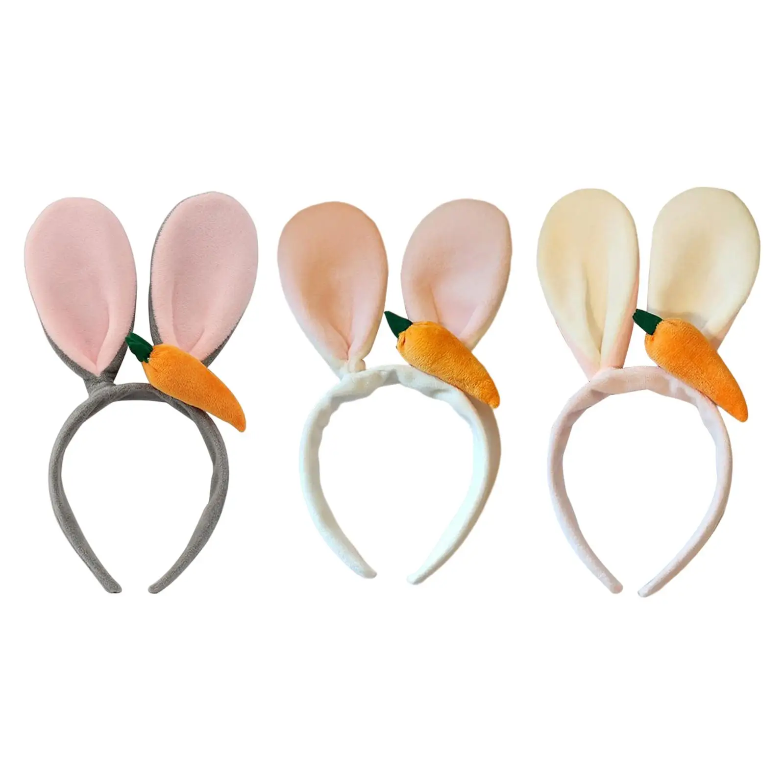 Plush Ears Headband Headdress for Women Girls Holiday Birthday Carnival image 2