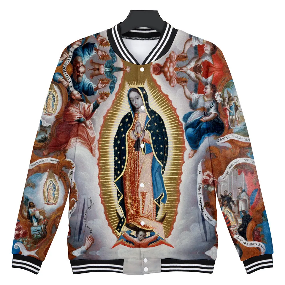 

Our Lady Of Guadalupe Virgin Mary Mexico Mexican 3d print Jacket harajuku sweatshirt fashion hoodies streetwear Jackets clothes