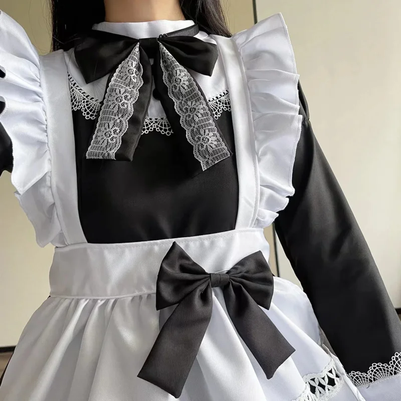 Traje de sirvienta Retro de nobleza británica para hombres y mujeres, Vestido largo de Anime, vestido de Lolita de sirvienta de corte, disfraz de Cosplay de camarero negro y blanco