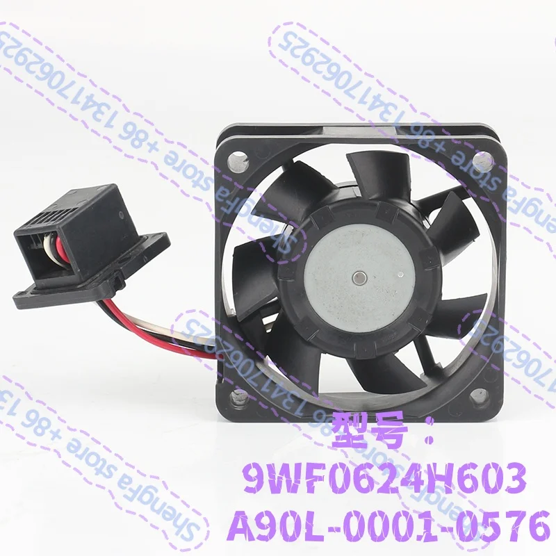 cooling fan Original Sanyo AC EC 6020 60X60X20MM 6CM three-wire Fanuc Dedicated 9WF0624H603 A90L-0001-0576 DC24V 0.15A