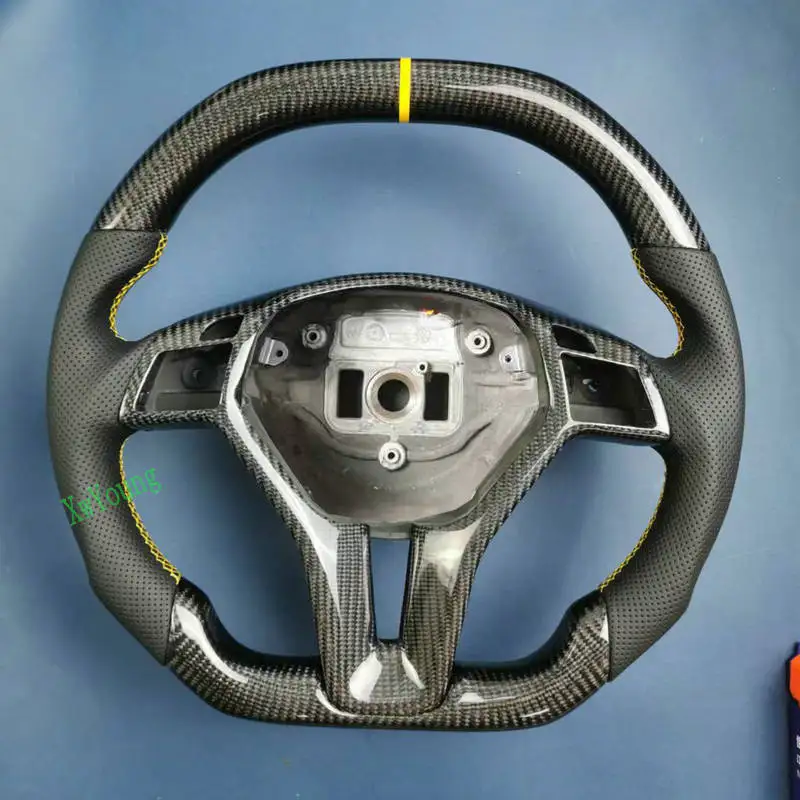 

Для Mercedes-Benz W204 W212 W218 GLK GLK117 GLK207 C63 A45 E280 индивидуальный руль из 100% настоящего углеродного волокна автомобиля