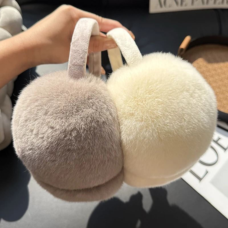 نمط جديد النساء 100% الطبيعية ريال ريكس الأرنب الفراء غطاء للأذنين الشتاء موضة الفتيات ريكس الأرنب الفراء غطاء للأذنين الروسية أفخم الفراء إيرفلاب #3