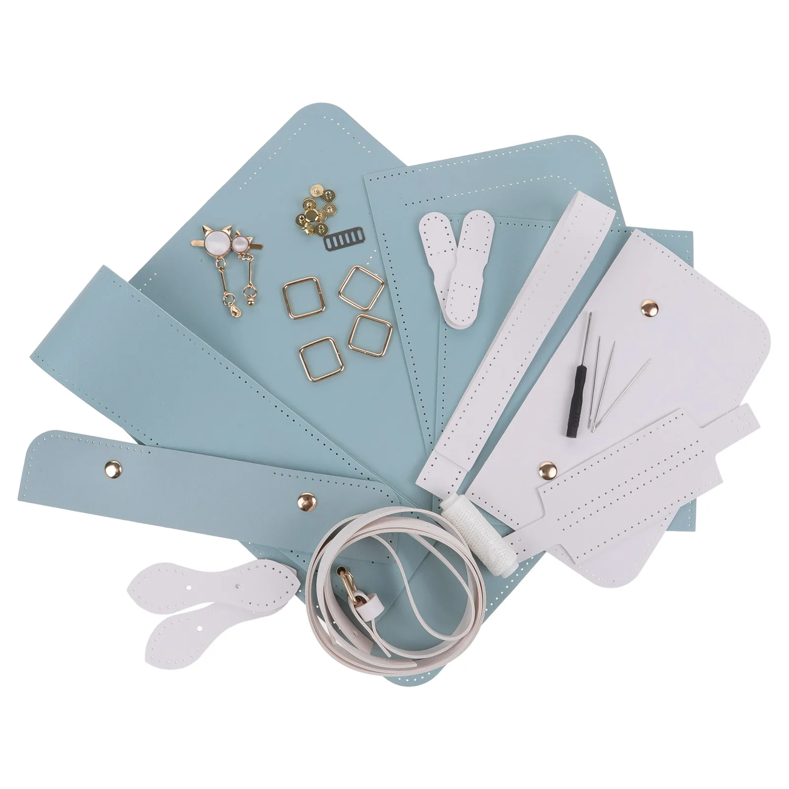 

1 комплект, набор для изготовления сумок из искусственной кожи своими руками, большая вместительная сумка, материал для подарка для женщин, начинающих, аксессуары для рукоделия ручной работы, вязание