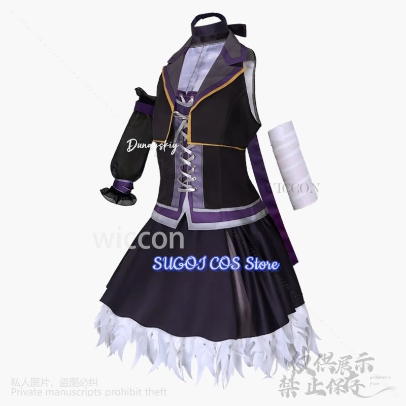 Костюмы виртуального YouTuber с цветком V3, короткое мини-платье для вечеринки, фиолетовая Лолита для девочек и женщин, Хэллоуин, Рождественская вечеринка по индивидуальному заказу