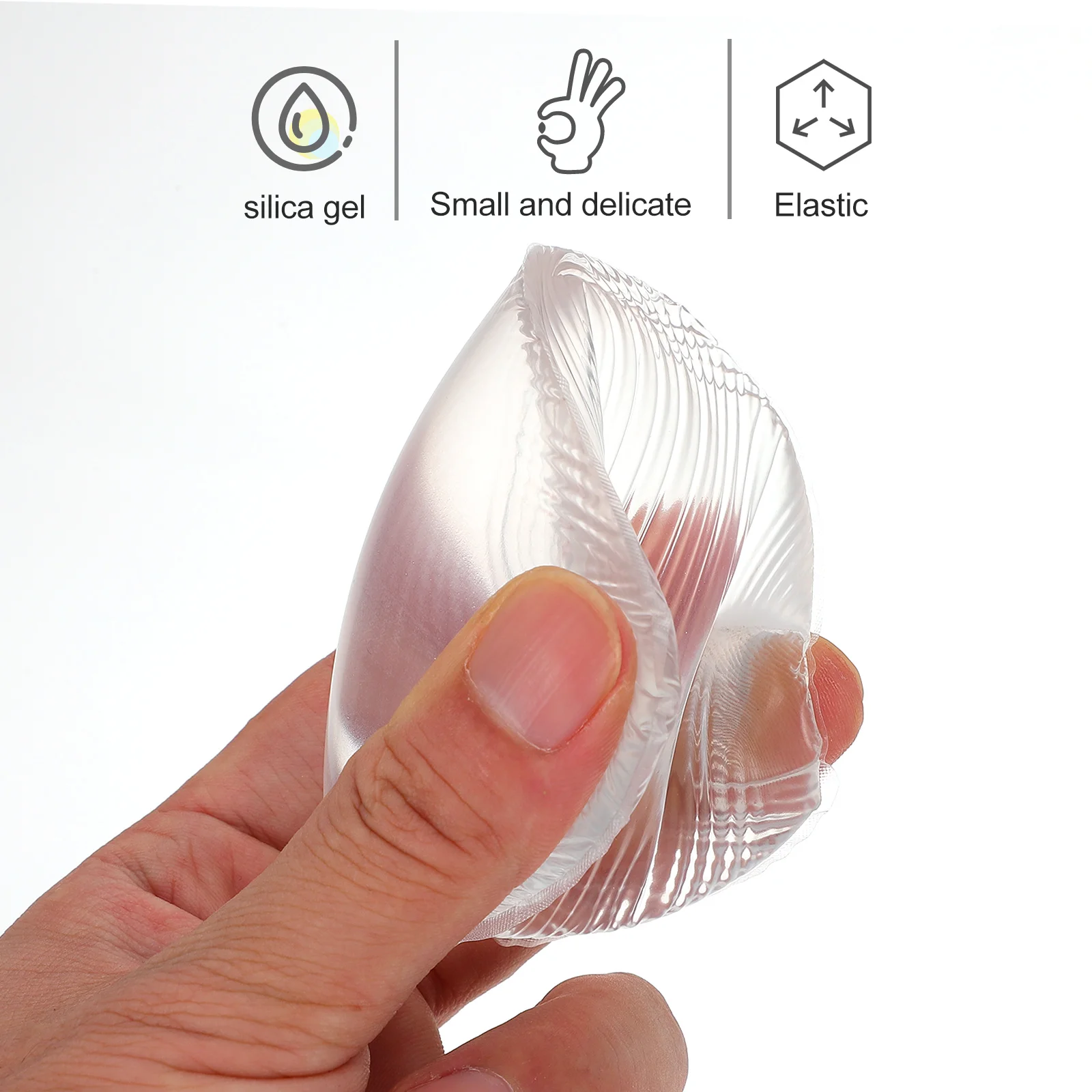 

Silicone Invisible Bra Pads Swimwear Liners Small Abalone Pad for Bikini One Size Transparent Reusable Bra Inserts